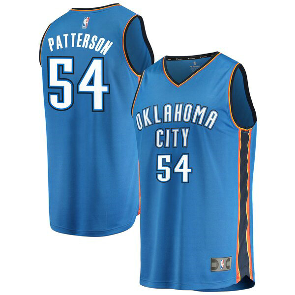 Camiseta Patrick Patterson 54 Oklahoma City Thunder Icon Edition Azul Hombre
